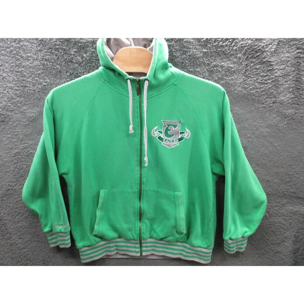 MITCHELL & NESS Throwbacks PHILADELPHIA EAGLES Men's 2XL XXL Full Zip Hoodie